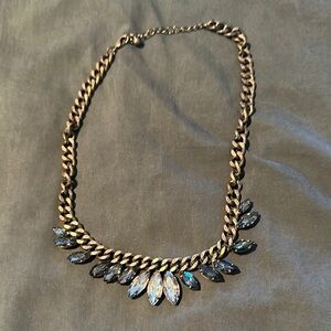 💜5 for $25 Silver and Gray Necklace with Gemstone Pendant